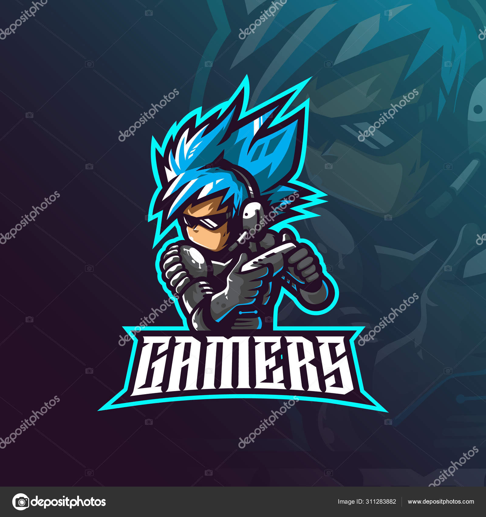 Logo gamer imágenes de stock de arte vectorial | Depositphotos