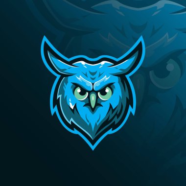 baykuş maskot logo tasarlamak vektör modern illüstrasyon kavramı s