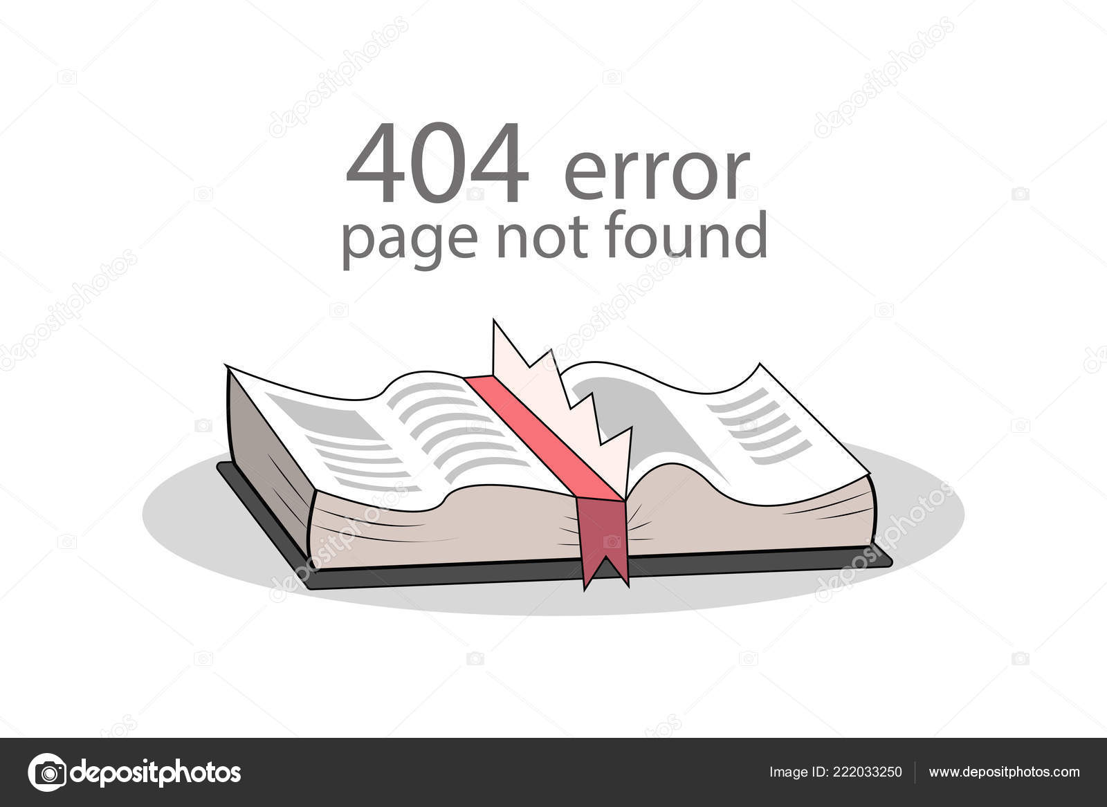 Page Found 404 Error Concept Book Paper Page Torn Missing Stock Vector  Image by ©scarlette23 #222033250