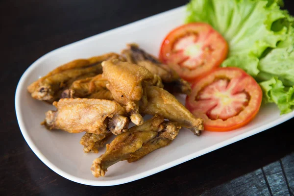 Sayap Ayam Goreng Dengan Garam — Stok Foto