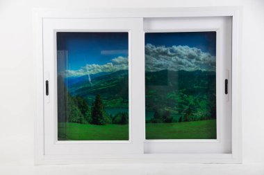 beyaz arka planda sivrisinek pencere ekranları