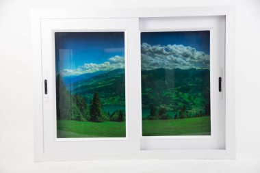 beyaz arka planda sivrisinek pencere ekranları