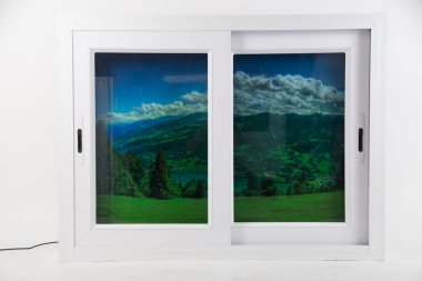 beyaz arka planda sivrisinek pencere ekranları