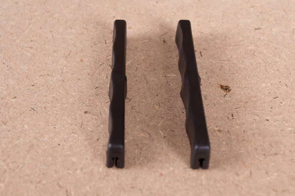 Pvc Plastic Window parts isolated on brown background