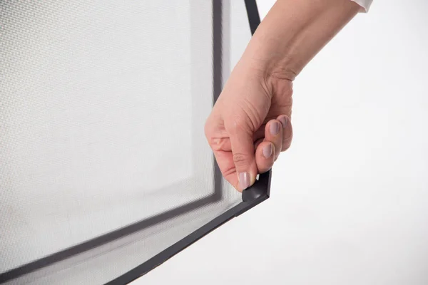 beyaz arka planda sivrisinek pencere ekranları