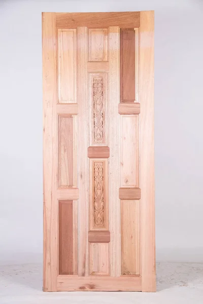 Door made of wood on white background (42)