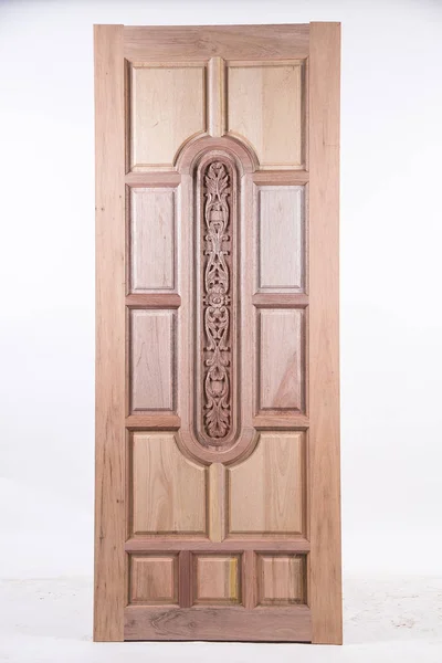 Door made of wood on white background (42)