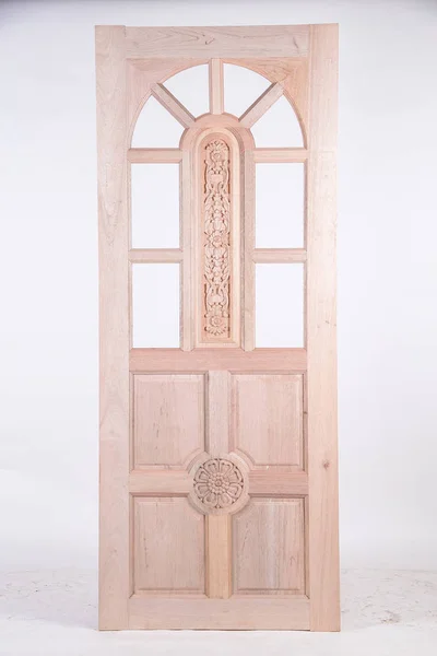 Door made of wood on white background (42)