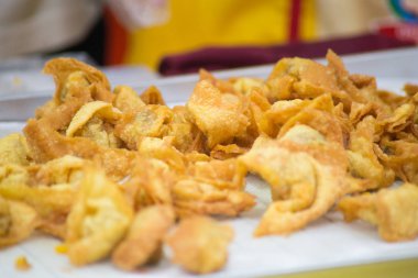 cryspy kızarmış wonton yakın çekim