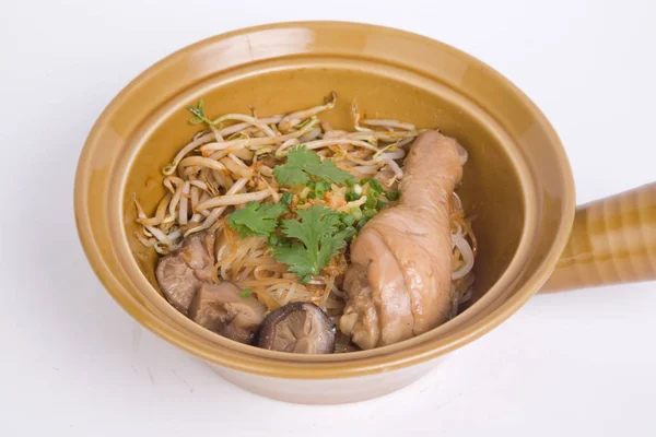Veaux Nouilles Poulet Thai Food — Photo