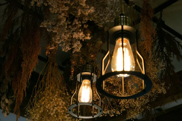 Vintage Décoration Lampe Éclairage Intérieur Luxe Accrocher Plafond — Photo