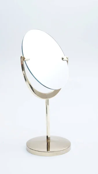 altın makyaj ayna beyaz Arka Plan.