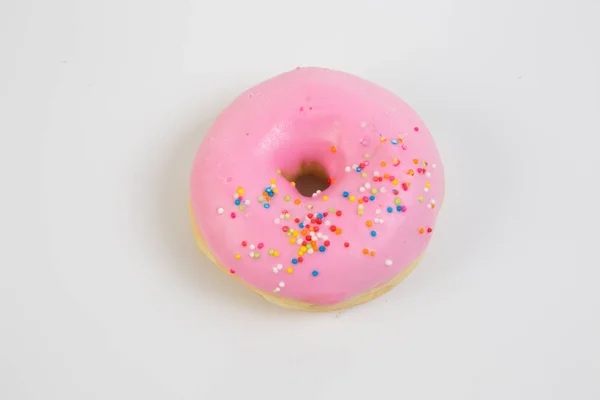 Ring Doughnut Fresh Bakery Sprinkle Sweets Icing Top — Stock Photo, Image