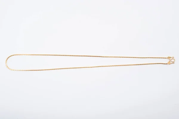 Gold Chain Necklace Isolated White Background — Stock Photo, Image