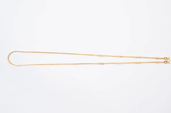 Collier Chaîne Isolé Sur Fond Blanc — Photo