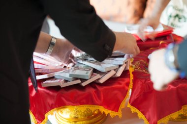 Düğün Çeyiz, Çeyiz Evlilik Tayland, Tayland düğün, töreni.