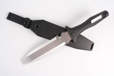 Deri çanta küçük bıçak. Studio fotoğraf