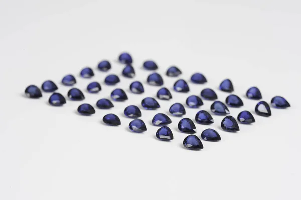Piedra Preciosa Zafiro Azul Suelta Natural —  Fotos de Stock