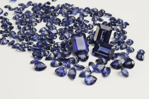 Piedra Preciosa Zafiro Azul Suelta Natural —  Fotos de Stock