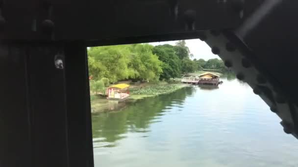 Train Looking Out Train Window — Stock Video