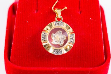 Beyaz arka planda Türbin Takı Kolye.