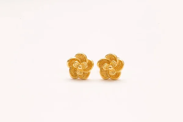 金色传统泰式耳环 — 图库照片