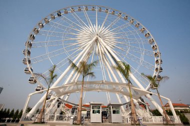 Bangkok Tayland - 30 Ekim Ferris Wheel in Asiatique Alacakaranlık Saati, 29 Ekim 2015 Bangkok Tayland 
