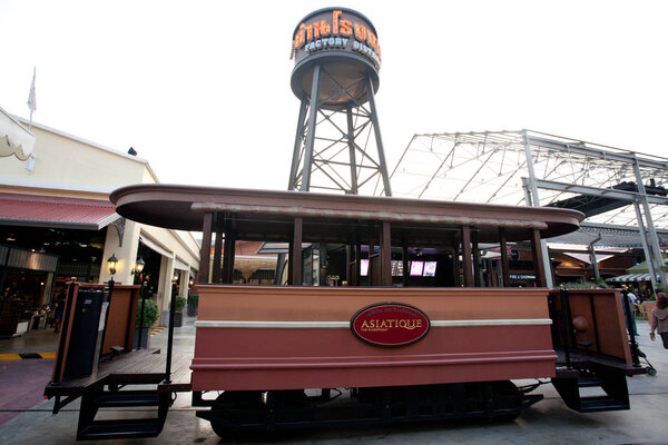 BANGKOK, THAILAND SEMTEMPER 30 at Asiatique The Riverfront on september 30, 2018 in Bangkok, Thailand. Asiatique The Riverfront is a large open-air mall in Charoen Krung Road, Bangkok, Thailand