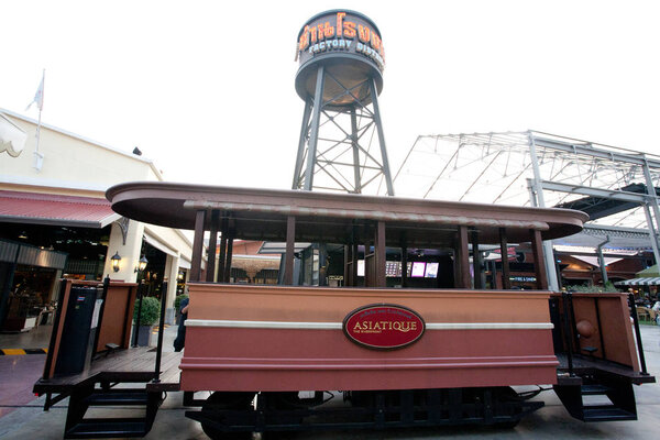 BANGKOK, THAILAND SEMTEMPER 30 at Asiatique The Riverfront on september 30, 2018 in Bangkok, Thailand. Asiatique The Riverfront is a large open-air mall in Charoen Krung Road, Bangkok, Thailand