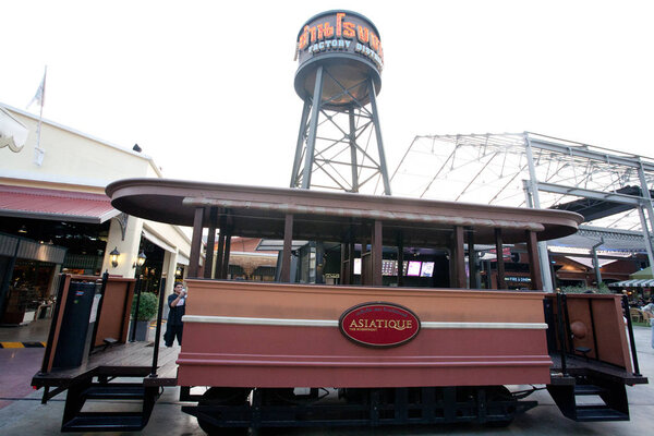 BANGKOK, THAILAND SEMTEMPER 30 at Asiatique The Riverfront on september 30, 2018 in Bangkok, Thailand. Asiatique The Riverfront is a large open-air mall in Charoen Krung Road, Bangkok, Thailand