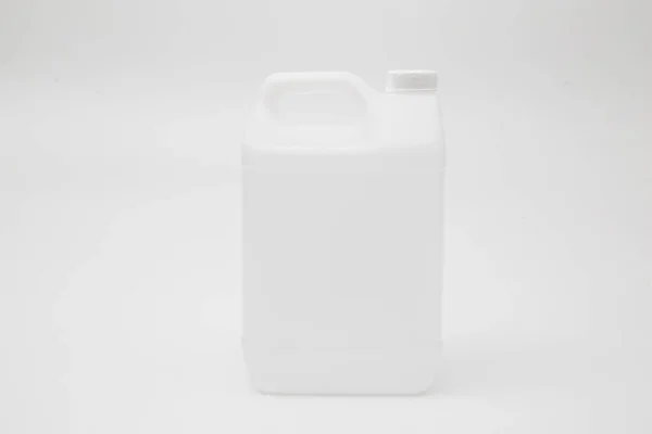 Beyaz Zemin Üzerinde Izole Edilmiş Bir Galon Jeli Dezenfektanı Jeli — Stok fotoğraf
