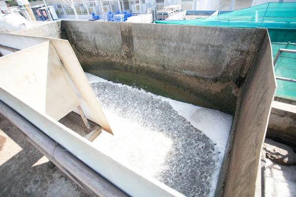 工厂小型废水处理系统 — 图库照片