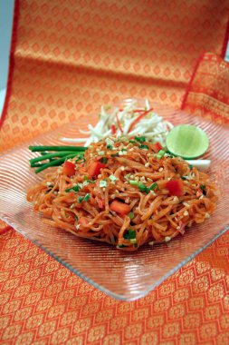Erişte Padthai yemeği Tayland yemeği.