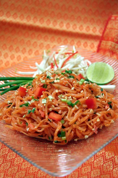 Fideos Padthai Comida Tailandia Plato —  Fotos de Stock