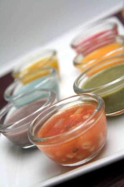 Varietà Zuppe Verdure Colorate Ingredienti Zuppa — Foto Stock