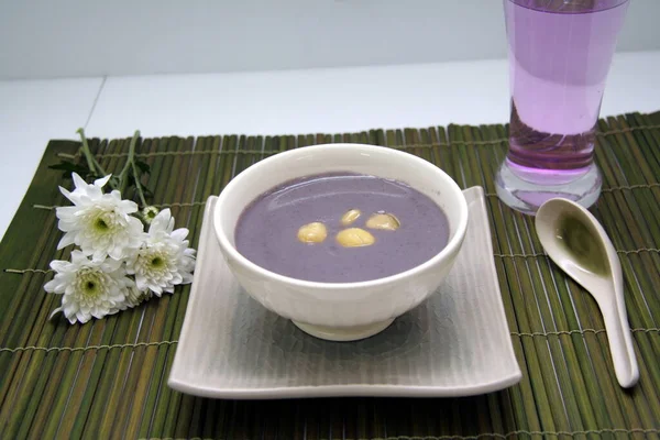 Taro Soup Taro Soup Ginkgo Chinese Style Dessert — стокове фото