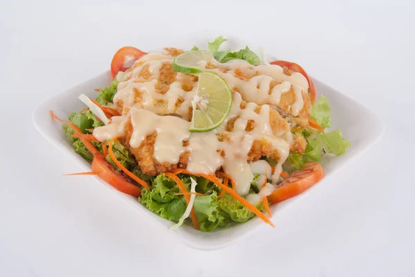 Fried Chicken Salad and Salad Dressing.