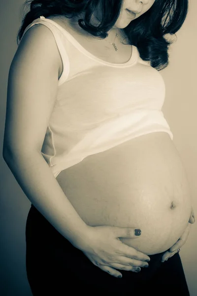 Close Uma Barriga Engraçada Bonito — Fotografia de Stock