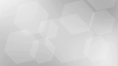 Gri Arkaplanda Dinamik Altıgen Izgara Video Görüntüsü