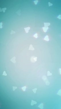 Parlak Mavi Arkaplanda Dinamik Animasyon Kalp Videosu