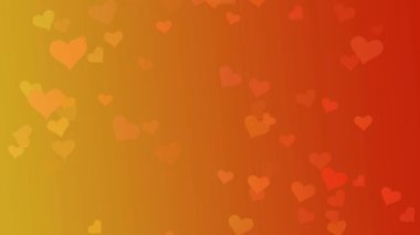 Animasyon Kalp Görüntüsü ile Turuncu Arkaplan Video Efekti
