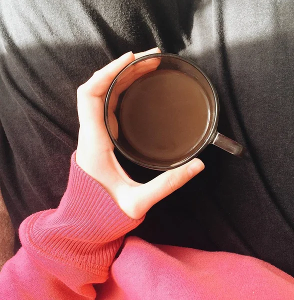 süt ile sabah kahvesi