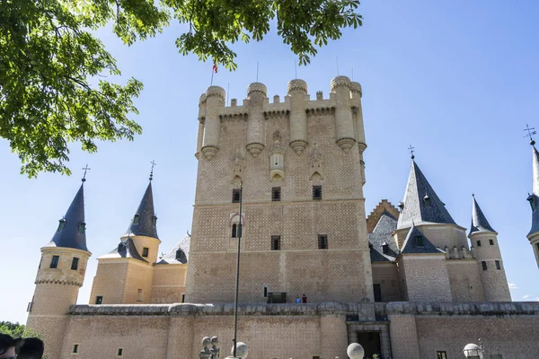 Alcazar Von Segovia Berühmte Spanische Burg Weltkulturerbe Der Unesco Reisekonzept — Stockfoto