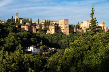 Albaicin 'den Granada' lı Alhambra fotoğrafı