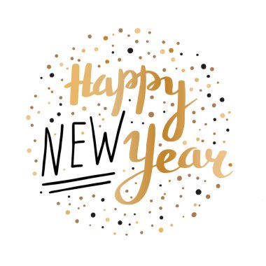 Yeni yılınız kutlu olsun. Tebrik kartı. Vektör illüstrasyonu