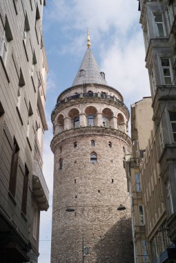 Tarihi Galata Kulesi ve bazı bitişik evler, Istanbul, Türkiye