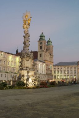 Main Square of Linz with the Trinity Column clipart