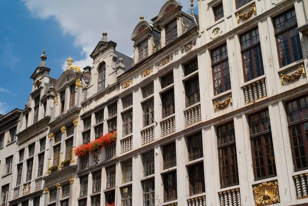 Malownicze Historyczne Domy Miejscu Grande Brukseli Belgia — Zdjęcie stockowe