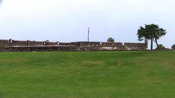 Nationalmonumentet Fort Castillo San Marcos Saint Augustine Florida Förenta Staterna — Stockvideo