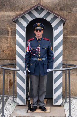 Prag'daki Hradschin Kalesi'nde muhafızlar